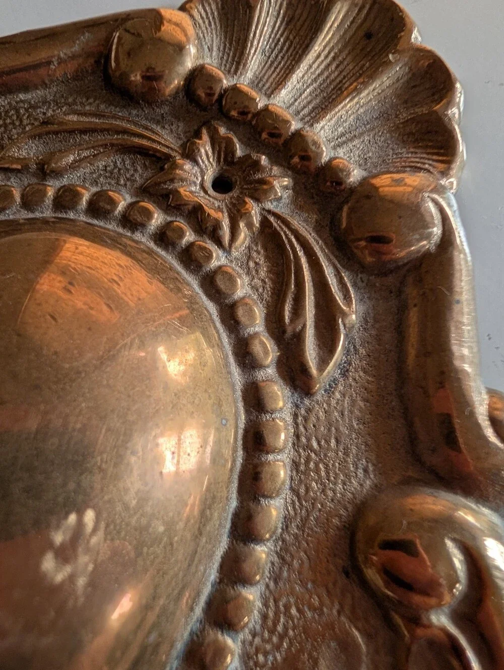 Solid Brass Vintage Candle Wall Sconce Ornate